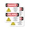Signmission Formaldehyde Irritant Hazard Bilingual Danger Sign, Plastic, 10in W x 14in L, 2PK OS-2PACK-DS-P-1014-VS-1266 - alternate 1